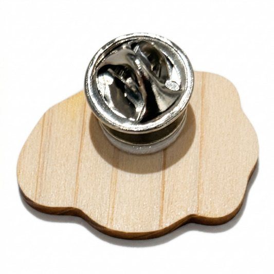 地球のラテール 木製ピンバッチ