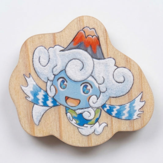 地球のラテール 木製ピンバッチ